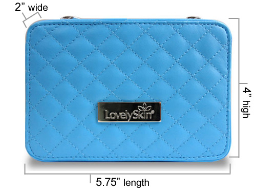 LovelySkin Blue Quilted Makeup Case