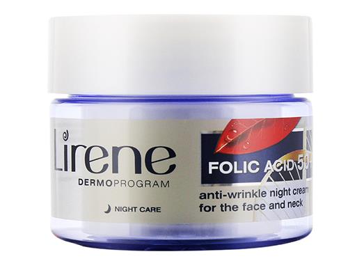 Lirene Dermoprogram Folic Acid Anti Wrinkle Night Cream for Face and ...