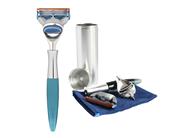 eShave 5-Blade Travel Razor - Blue