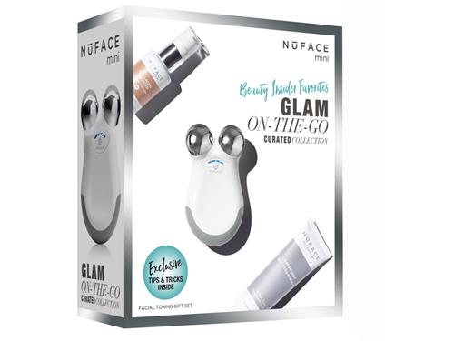 NuFACE mini Facial Toning Device Limited Edition Glam-On-The-Go Gift Set