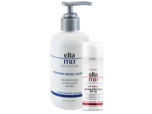 EltaMD UV Daily Broad Spectrum SPF 40 Tinted + EltaMD Foaming Facial Cleanser