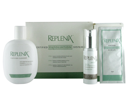Replenix Fortified Exfoliation System with Replenix Serum with Caffeine