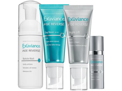 Exuviance Age Reverse Introductory Collection with four Exuviance skin products