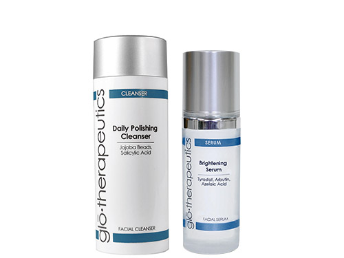 glo therapeutics Daily Polishing Cleanser and Brightening Serum Duo