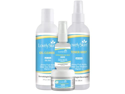 LovelySkin Daily Skin Care Package for Normal to Oily Skin - Step One Mild