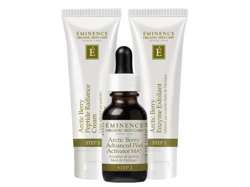 Eminence Arctic Berry Peel & Peptide Illuminating System: rejuvenate skin with this peptide and peel system.