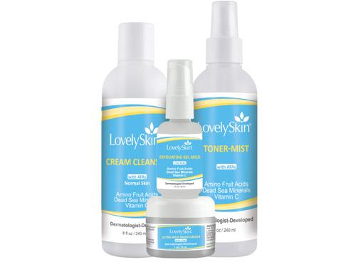 LovelySkin Daily Skin Care Package for Dry Skin - Step One Mild