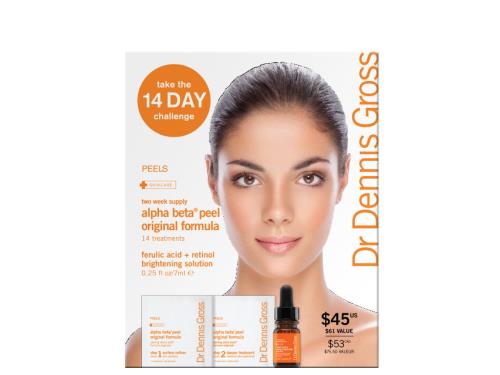 Dr. Dennis Gross Skincare Original Formula 14 Day Challenge with alpha beta peels