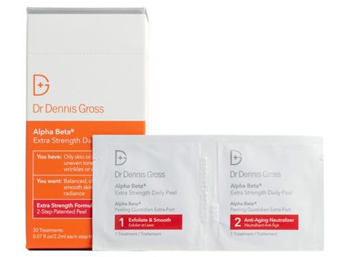 Dr. Dennis Gross Skincare Extra Strength Alpha Beta Peel (30 Packettes), with 30 Dr. Dennis Gross peels